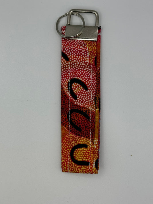 Orange indigenous keyring 