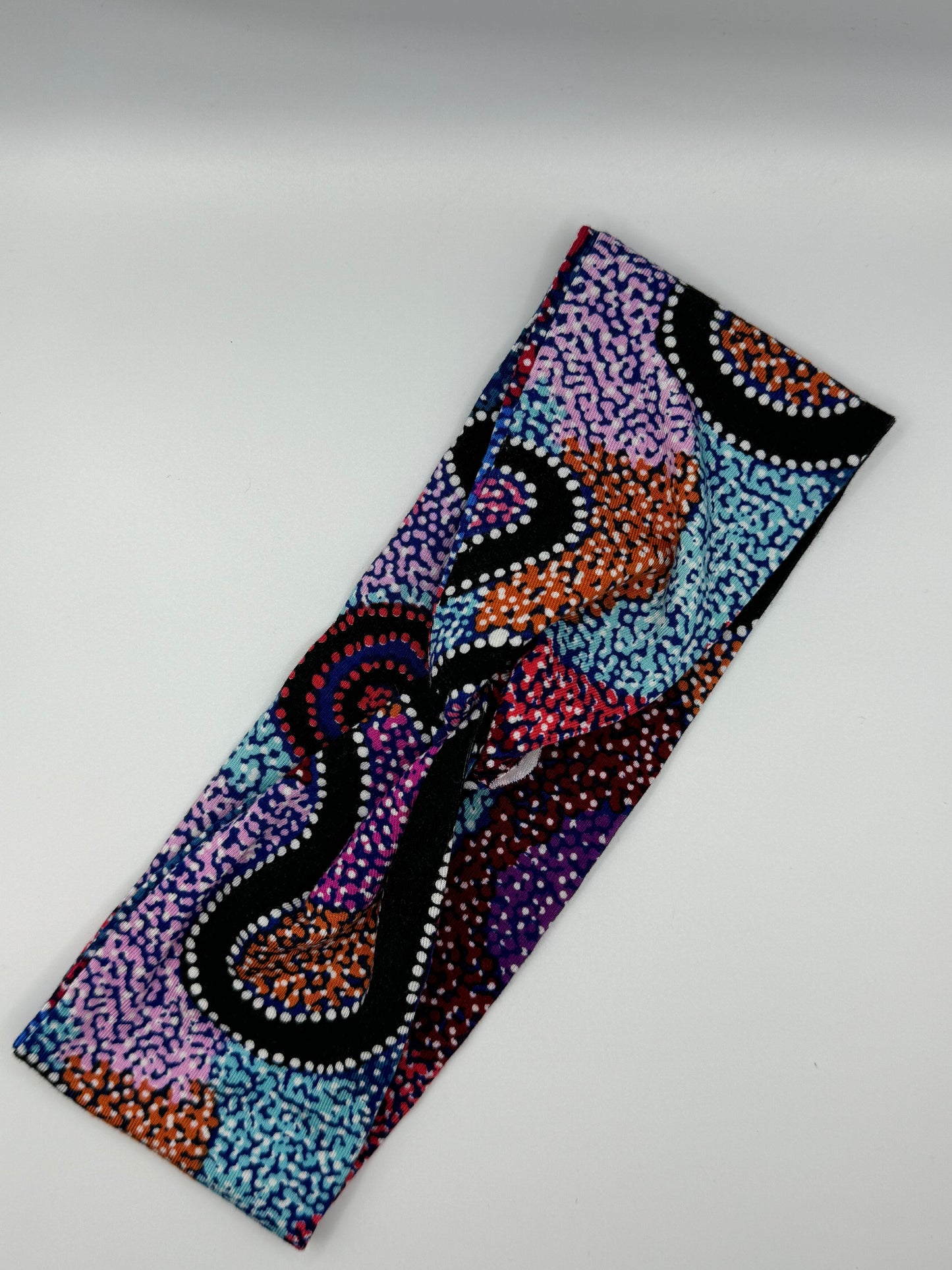 Rainbow serpent twist headband