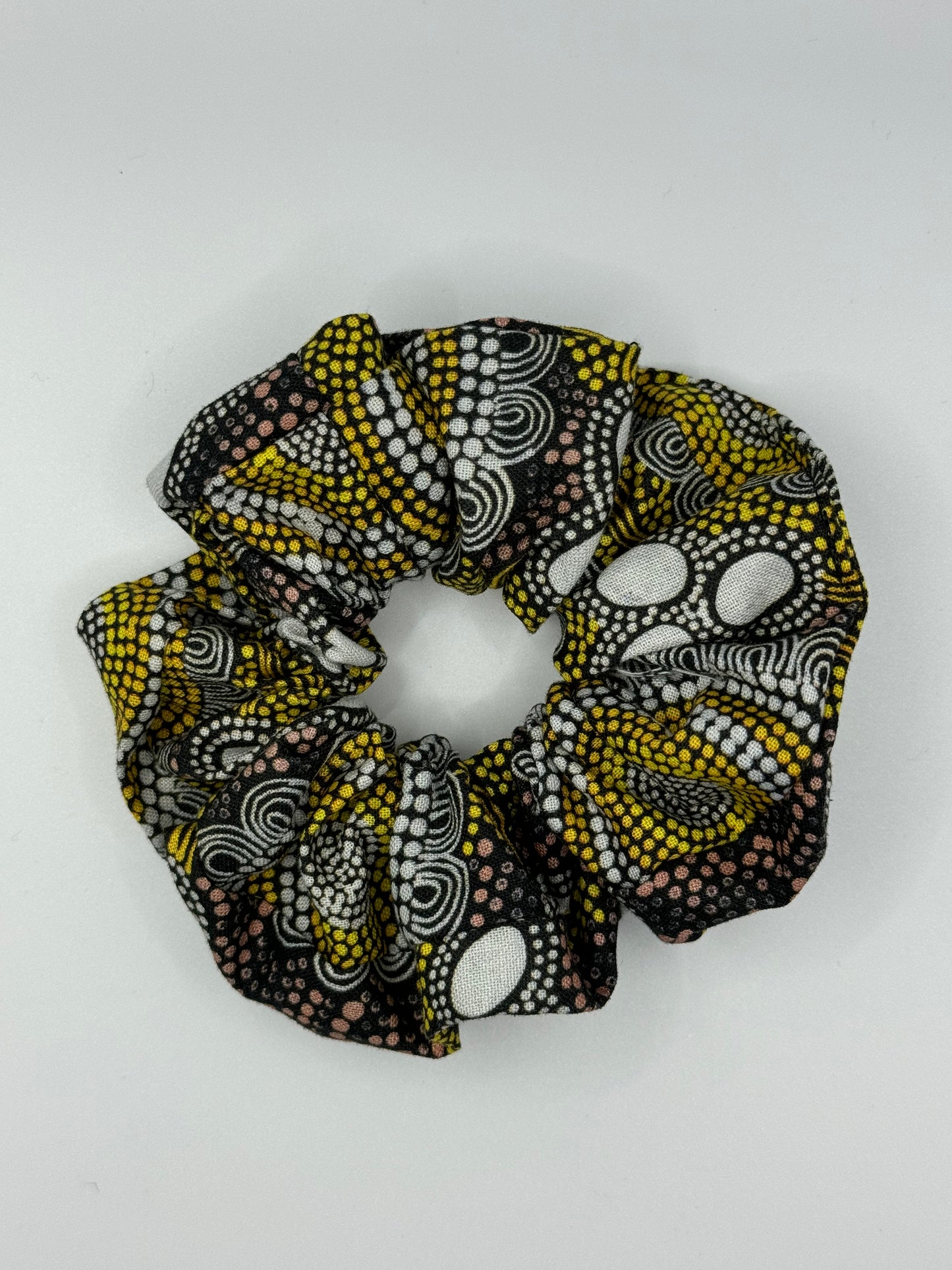 Small yellow indigenous scrunchie